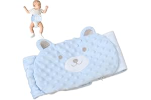 HABNI 1 Pieza Bebe Cinturón Anticólico con Calor Seco Cinturón anticólico para dolores Abdominales y flatulencias, Microondas o Horno, Hipoalergénico y Lavable, Azul