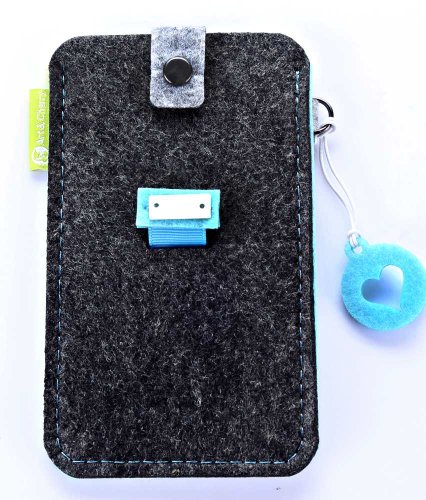 Filztasche / Schutzhülle mit Gurt Kindle Paperwhite blau