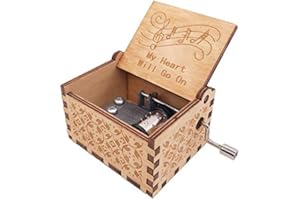 Nostalgish - My Heart Will go on Music Box - Hand Crank Wooden Musical Boxes Music Box - Unique Gift (Wood, My Heart Will go on)