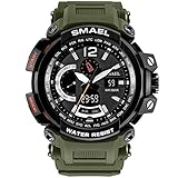 Liiyzy Uhren Männer Military Chronograph Leuchtende Wasserdichte Sportuhr Großes Gesicht Tag Gummi Analog Quarzuhr Mode Luxus Business Kleid für Männer, Acht,