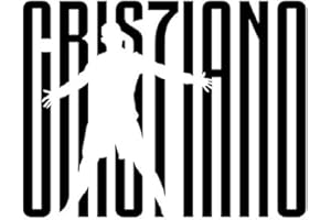Galuisi Adesivo Sticker Cristiano Ronaldo CR7 (Nero Opaco, XXXL 23 * 30 cm)