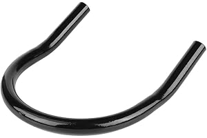 TERISASS Schwarz Motorrad Rücksitzrahmen Montagehalterung Rahmenschlaufe Flache Göre Sitzschlaufe Schlauch Cafe Racer 210MM Autositze Zubehör (gerade, gebogen)(210m ebogen)
