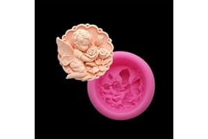 VALINK Rose Ange Artisanat Art Silicone Savon Moule,3D Loisirs Créatifs Moules,Fimo Résine Argile Fabrication de Bougies DIY Gâteau Maker,Fondant Fait à la Main Moule Savon,Décoration Outils,Du Sucre