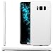 Produktbild zanasta® Samsung Galaxy S8 Hülle, Premium Ultra Slim Silikon Schutzhülle Soft Flex TPU Back Cover Case Handyhülle Leder Design Weiß