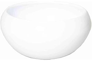 innaGLAS Coupe de Fleurs en céramique, Blanc, 13cm, Ø30cm - Pot Fleurs/Pot céramique