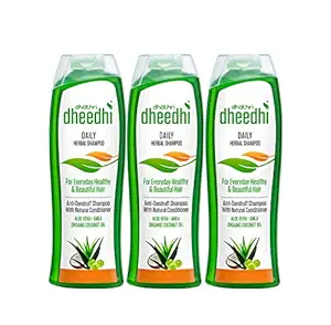 Dhathri Dheedhi Daily Herbal Shampoo | Mild Shampoo for daily use | Helps to restore natural shine and strength of hair - 250ml (pack of 3)