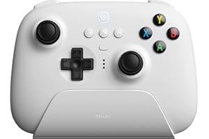 8bitdo Ultimate Controller with Charging Dock 2.4g for Windows, Android and iOS 16.3+ - White