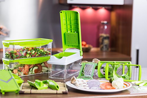 Genius 33975 Nicer Dicer Plus, Multischneider, 14 teiliges Set, grün - 3
