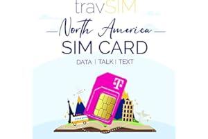 travSIM - Scheda SIM T-Mobile Prepagata per il Nord America (USA, Canada e Messico) - Combinazione di 50GB USA, 5GB CA e MX Valida per 21 Giorni - Scheda SIM (T-Mobile) per USA, Canada e Messico