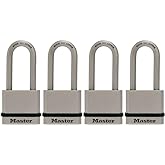 Master Lock M530XKADLHCCSEN Asma Kilit Kaplamalı Askı ve 5,1 cm &Uuml;t&uuml; Mesafesi, Aynı Kapanır, 1,9 cm Genişliğinde 4'l&uuml; Paket Ke