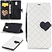 Produktbild Lonchee Nokia 3 Wallet Tasche Brieftasche Schutzhülle,Liebesschnalle Farbabstimmung Design Hochwertige PU Leder Folio Tasche Case Hülle im Bookstyle mit Standfunktion Kredit Kartenfächer Abnehmbare Handschlaufe(Weiß)
