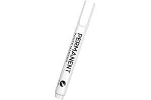 EUZUXU Rotulador Blanco Permanente, Marcadores Permanentes, Ancho de Trazo de 2,0 mm, Permanente Impermeable, para Pinturas Rupestres,Cerámica, Vidrio, Madera, Tela, Metal