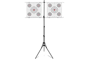 ADCSHOP Soporte para dianas Tiro con Trípode Extensible hasta 150 cm – para Airsoft, Aire Comprimido, Pellets y Bolas de Acero – Compatible con Todos los tamaños hasta 30x30 cm – Plegable y Portátil