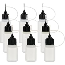 Set 9 Pezzi Flaconi Contagocce Con Punta Ago - 5ml, 10ml, 15ml, Per Colla, Colori, Henné - Foto 10