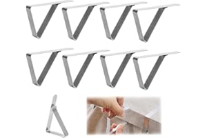 Juguta 8 Pezzi Fermatovaglia Clip, Gadget Molla Fermatovaglia, Acciaio Inossidabile, per Outdoor Picnic Party, Fermatovaglia da Esterno, Ferma Tovaglia da Tavola, Clip per Tovaglie