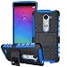 Produktbild LG Leon LTE C40/ Tribute 2 (LS665) / Destiny L21G / Power L22C / Risio Case, DRUnKQUEEn Heavy Duty Rugged Hybrid Armor Dual Layer Hard Shell Tire Tread Grenade Grip Combat Tyre Textured Cover with Kickstand