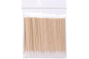 jJTKREW Lot De 300 Cotons-Tiges Avec Manche En Bois，Micro Applicateur, 7 Cm, En Bois Pour Sourcils, Maquillage, Tatouage, Ongles