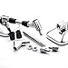Motorcycle Chrome Plated Billet Aluminum Outside Rearview Side View Mirrors Multi Angle Adjustable Blindsight Rearview Handle Bar End Convex Universal Fit For Cruiser Touring Bike Kawasaki Connie Concours