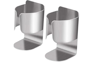 Yoassi 2pcs Portaspazzolino Eletrico da Parete in Acciaio Inossidabile Supporto Autoadesivo a Muro per Spazzolini Elettrici da Denti per Bagno Compatibile con Molti Tipi di Spazzolini