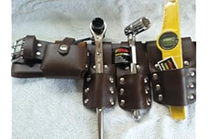 BBI LTD Scaffolding 5Pcs Leather ToolSet Belt With Good Tool Set...Spanner 17/21 included