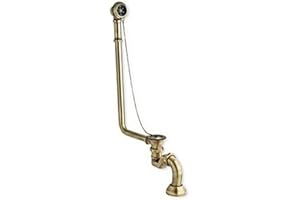 Casa Padrino Ab und Überlauf System inkl. Siphon für Nostalgie Badewanne Venedig, Paris, Milano - Altgold