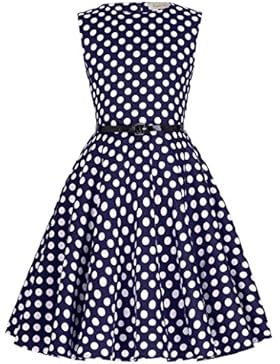 Kate Kasin Maedchen 1950er Vintage Retro Kleid Hepburn Stil Kleid Blumen Kleid