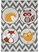 benuta Kid's Rug Forest Friends Red 80x150 cm - Quality label GuT - 100% Polypropylene - Animal Design - Machine woven - Children's room