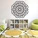 Produktbild Wandaufkleber Wandtattoo Wandsticker ,Mandala Muster Wand Aufkleber, KIMODO Mandala Blume Indische Schlafzimmer Wohnzimmer Wandaufkleber Aufkleber Kunst Mural Home (Schwarz)