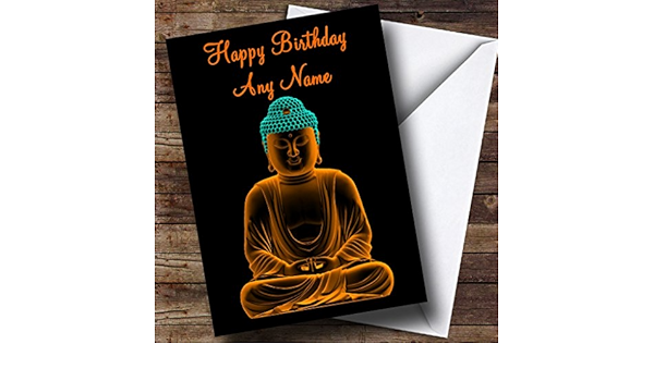 Belle Bouddha Carte D Anniversaire Personnalisee Amazon Fr Fournitures De Bureau