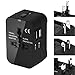 Produktbild Universal Welt Reiseadapter, Efanty International Travel Adapter Mit 2 Dual USB Port Netzadapterstecker Reisestecker mit EU/UK/US/AU Steckdosenadapter für iPhone, iPad, Samsung,LG, HTC, Laptop Tablet(Schwarz)