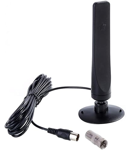 Antenna TV Digitale Interna DVB-T2 – Ricezione HD Amplificata, Copertura 360°, Anti-interferenza, Compatto 6x6x12 Cm, Per Smart TV E Segnale Terrestre