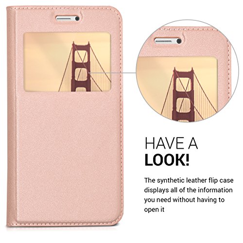 kwmobile Funda para Huawei P8 Lite 2017 - Carcasa de Cuero sint tico con Ventana - Case con Solapa Oro Rosa reviews kwmobile Funda para Huawei P8 Lite 2017 - Carcasa de Cuero sint tico con Ventana - Case con Solapa Oro Rosa