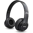 GKA Wireless Headphones Bluetooth 5.0 Over Ear Headphones Foldable Headset with Built-in Mic Lightweight Headset with Memory Card Support Black