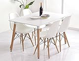 Mesa Kiel de 120x80x75 cm. Woopi Conjunto de Mesa 120 + 4 sillas Tower