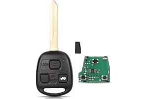PRO-PLIP ProPlip - Llave completa con programador electrónico compatible con Toyota Corolla Yaris Avensis 434 MHz Transponder 4C Hoja Toy47 Mando a distancia 3 Botones Virgen