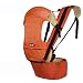 Upinva Ergonomic Baby Carrier Safety 4 in 1 Slings Breathable Mesh Airflow Wrap with Detachable Hipseat Head Support Suitable for Newborns Infants and Toddlers for All Seasons (Orange)