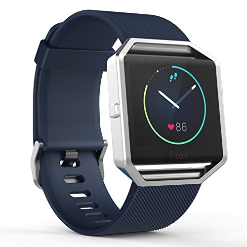 MoKo Fitbit Blaze Armband - Silikon Sportarmband Sport Band Uhrenarmband Uhr Erstatzband mit Stiftschließe aus Edelstahl für Fitbit Blaze Smart Fitness Watch, Mitternachtsblau