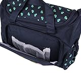 FakeFace Oxford Gewebe Cartoon 4er-Set Babytasche Wickeltasche Mutter Windeltasche Handtasche Schultertasche Flaschenhalter (Dunkelblau Wagen) - 3