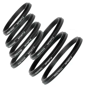 Fotodiox 7 Step Down Ring Filter Adapter Set, Anodized Metal, 77-72mm, 72-67mm, 67-62mm, 62-58mm, 58-55mm, 55-52mm, 52-49mm