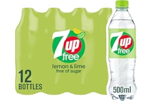 7UP Free - Lemon & Lime Flavoured Fizzy Drink - Sugar-Free - 12 x 500 ml
