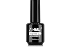 AIMEILI Pegamento para uñas Ultrafuerte, Adhesivo Transparente, Nail Bond Pegamento Para Uñas Acrílicas, Tips De Uñas Y Uñas A Presión 15ml