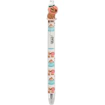 Idena Capybara Gelpen – Uitwisbare Rollerbal Met Fidget-speeltje, Blauwe Inkt, Random Design (groen-blauw Of Roze-blauw)