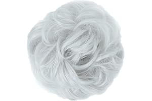 WPCASE Chignon Cheveux Postiche Chignon Cheveux Naturel Chignon Cheveux Naturel Chouchou Chignon Cheveux Naturel Extension A Clip Cheveux Clips Cheveux Extension Extension Cheveux grey