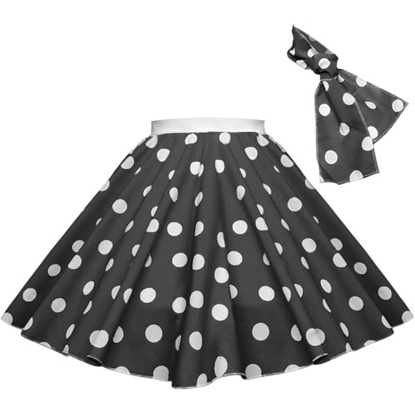 Gonna Anni '50 Rockabilly Con Pois E Cravatta - 17 Colori Super Trendy! - Foto 10