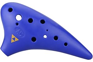 Btuty Ocarina 12 Löcher Kunststoff Ocarina Flute Alto C Musikinstrument mit Musikbegleitung