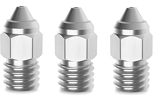 HOCENWAY 3-pak Upgade Plated odporna na zużycie dysza mosiężna CR6 SE MK 0,4 mm kompatybilna z drukarką Creality Ender 3 V2 / PRO CR10 V2 V3 Ender 5 Pro Plus CR-6 SE/CR-6 MAX /CR5 PRO 3D (0,4 mm)