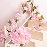 blumengirlande zeichnen Verlieben sie sich mit der kirschblüten-rebe, um es nach hause zu holen, kann es auf der wand, hauptdekoration gehangen werden, hochzeiten, schaukeln, veranden und überall, solange sie sich in unsere simulierte cherry blossom rebe hängen in rattan girlanden zu genießen, sind künstliche cherry blossom rebe hängen pflanzen sind schön für jede dekorative elemente oder home decoration, meine heimat simulation sakura hat gut korrosionsbeständigkeit, alterungsbeständigkeit Hohe temperatur, umweltfreun
