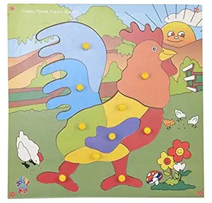 Skillofun Jumbo Theme Puzzle Rooster Knobs, Multi Color