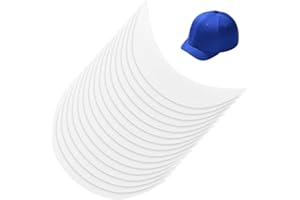 BENECREAT 16Pcs White Brim Hat Brim Stiffeners, Cap Visor Insert 18x8.2x0.2cm Crochet or Knit Plastic Brim Hat for Craft Sewing Caps Supplies Making