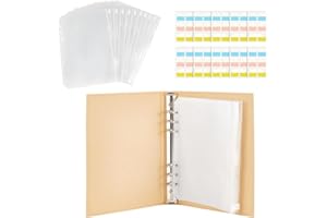 ‎PH PANDAHALL PH PandaHall Stricknadelhalter Etui Set Aufbewahrung von Stricknadeln 1 Stück Retro Kraftpapier Abdeckung 24 Stück Bindertaschen Und 60 Stück Etikettenpapieraufkleber Zum Sortieren, 23x17cm